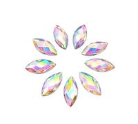 Hotfix Rhinestones Multi Size Rhinestones Horse Eye Crystal Flat Back 3D Non HotFix Nail Art Decoration for Wedding Crafts(7x15mm 30pcs)