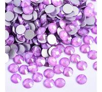 Hotfix Rhinestones Non Hotfix Rhinestone Glitter Rhinestones Crystal Strass Diamond Nail Charms Art Decorations for DIY Manicure(Purple Mocha,SS30-288pcs)