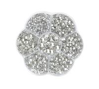 Hotfix Rhinestones,Silver Gems Rhinestone for Clothes Diamante Beads Kit Crystals Stick on Hotfixs Round Flatback Cglass Gem Glass Stones Tool Diamonds Clear,for Art Crafting Nail Diy Decoration Craft