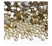 Hotfix Rhinestones SS4-SS20 1440Pcs Glitter Glass Round Rhinestones Non Hotfix Crystal Nail Art Gems for Wedding Dress DIY Decoration for DIY(Light Yellow,SS16(3.8mm-4mm))