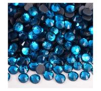 Hotfix Rhinestones SS6-SS30 Crystal Stones HotFix Rhinestone Glitter Strass Iron On for Garment Clothing Dress for DIY(Peacock Blue,Mixed SS6-30 -20g)