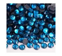Hotfix Rhinestones SS6-SS30 Crystal Stones HotFix Rhinestone Glitter Strass Iron On for Garment Clothing Dress Decorative Rhinestones(Peacock Blue,Mixed SS6-30 -20g)