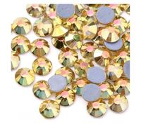 Hotfix Rhinestones SS6-SS30 Multi-Color Crystal AB Hot Fix Rhinestone Super Glitter Strass Iron On Rhinestones for Nail Art Fabric Garment(Metal Sunlight,SS16-1440Pcs)