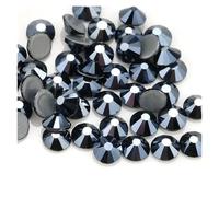 Hotfix Rhinestones SS6-SS30 Multi-Color Crystal AB Hot Fix Rhinestone Super Glitter Strass Iron On Rhinestones for Nail Art Fabric Garment(Shiny Black,SS30-288Pcs)