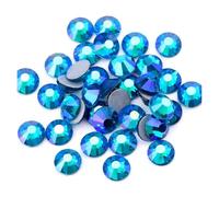 Hotfix Rhinestones SS6-SS30 Multi-Color Crystal AB Hot Fix Rhinestone Super Glitter Strass Iron On Rhinestones for Nail Art Fabric Garment(Malachite Blue AB,SS16-1440Pcs)