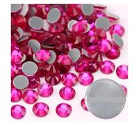 Hotfix Rhinestones SS6-SS30 Multi-Color Crystal AB Hot Fix Rhinestone Super Glitter Strass Iron On Rhinestones for Nail Art Fabric Garment(Peach,SS30-288Pcs)