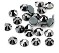 Hotfix Rhinestones SS6-SS30 Multi-Color Crystal AB Hot Fix Rhinestone Super Glitter Strass Iron On Rhinestones for Nail Art Fabric Garment(Jet Hematite,SS8-1440Pcs)