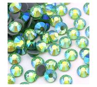 Hotfix Rhinestones SS6-SS30 Multi-Color Crystal AB Hot Fix Rhinestone Super Glitter Strass Iron On Rhinestones for Nail Art Fabric Garment(Light Green AB,SS12-1440Pcs)
