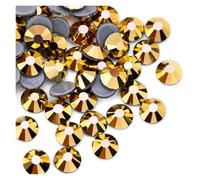 Hotfix Rhinestones SS6-SS30 Multi-Color Crystal AB Hot Fix Rhinestone Super Glitter Strass Iron On Rhinestones for Nail Art Fabric Garment(Gold,SS30-288Pcs)