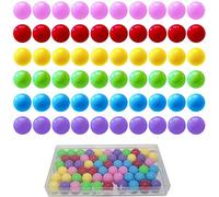Hotgod 60 Pcs Chinese Checkers Marbles Balls in 6 Colors,Game Replacement Balls with Plastic Box for Marble Run, Marbles Game