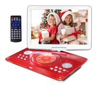 HotHat 16.9 inch Portable DVD Player with 6 Hours 5000mAh Rechargeable Battery, Portable Car DVD Player with 14.1" Large Rotating Screen,