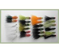 Hothead Trout Flies, 24 Pack, Flash Damsel, Ally McCoist, Fritz & Cats. Size 10