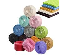 HOTHUIMIN 6.5ft Self Adhesive Crown Molding Trim, Flexible Wall Edging Strip Furniture Table Edge Protectors Baby Safety Bumper Guard, Ceiling Molding Baseboard Wall Trim Wallpaper Border(Yellow)