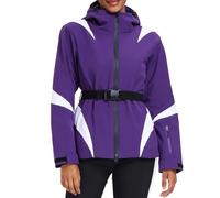 HOTIAN Women's Winter Jacket Ski Jacket Waterproof Windproof Warm Snowboard Jacket with Hood Breathable Snow Jacket Outdoor Hooded Windbreaker with Waist Belt, Purple01, L