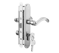 hotifytools Storm Door Handle Replacement Compatible with Pella, Storm Door Handle Set with Key and Mortise Lock, Lever Handle Mortise Lock Set for Storm Doors and Screen Doors (Brushed Nickel)