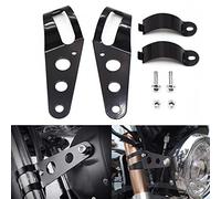 Hotiko 2pcs Motorcycle Headlight Mount Bracket for Harley Honda Kawasaki Suzuki Yamaha Triumph 35mm-43mm Black