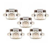 Hotiko 5pcs Push Button Cabinet Latch Lock for RV Motorhome Camper Caravan Yachts (Zinc Alloy & ABS)-Champagne Gold
