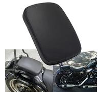 Hotiko Motorcycle Leather Pillion Pad 6 Suction Cup Rear Passenger Seat for Harley Cruiser Chopper Custom Bikes