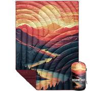 hotkoko Camping Blanket,Lightweight Puffy Printed Camping Blanket Packable Outdoor Blanket for Camping,Traveling, Stadium, Hiking, Picnics