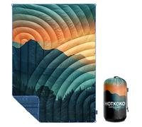 hotkoko Mini Camping Blanket Lightweight Down Alternative Puffy Printed Camping Blanket Packable Outdoor Blanket for Camping, Travel, Stadium, Hiking, Picnics