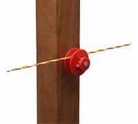 Hotline Electric Fencing Large Bobbin Insulator (red)
