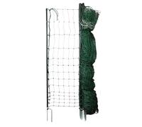 Hotline Extra Tall Electric Poultry Net Double Spike, 25m x 145cm, Green Electrifiable Premium Chicken Net Mesh