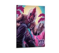 Hotline Miami Game Poster Poster Decorative Painting Canvas Wall Posters And Art Picture Print Modern Family Bedroom Decor Posters 08x12inch(20x30cm)
