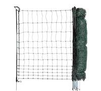 Hotline Poultry Net, 50m x 110cm | Electrifiable Green Premium Net Fibreglass Single Spike Posts Chicken Net Mesh