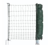 Hotline Poultry Net Double Spike Electrifiable, 25m x 120cm, Green, Extra Tall Premium Chicken Net Mesh
