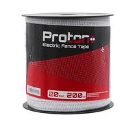 Hotline Proton Electric Fence Tape - 20mm x 200m White Poly Tape Horse Paddock Durable Quality