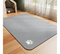 HotLive Pet Feeding Mat - Absorbent Dog & Cat Bowl Mat, Easy to Clean, Quick Dry, Grey, 12"x19"