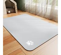 HotLive Pet Feeding Mat - Absorbent Dog Mat for Food and Water, No Stains Cat Bowl Mat, Easy to Clean Pet Placemats, Quick Dry Dog Water Dispenser Mat for Messy Drinkers | Light Grey 18"x34"