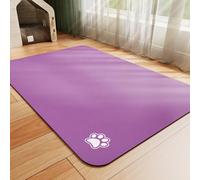HotLive Pet Feeding Mat - Absorbent Dog Mat for Food and Water, No Stains Cat Bowl Mat, Easy to Clean Pet Placemats, Quick Dry Dog Water Dispenser Mat for Messy Drinkers | Purple 18"x34"