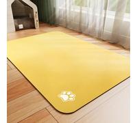 HotLive Pet Feeding Mat - Absorbent Dog Mat for Food and Water, No Stains Cat Bowl Mat, Easy to Clean Pet Placemats, Quick Dry Dog Water Dispenser Mat for Messy Drinkers | Yellow 16"x 24"