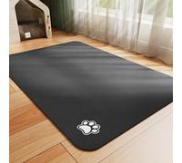 HotLive Pet Feeding Mat - Absorbent Dog Mat for Food and Water, No Stains Cat Bowl Mat, Easy to Clean Pet Placemats, Quick Dry Dog Water Dispenser Mat for Messy Drinkers | Black 24"x 36"