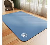HotLive Pet Feeding Mat - Absorbent Dog Mat for Food and Water, No Stains Cat Bowl Mat, Easy to Clean Pet Placemats, Quick Dry Dog Water Dispenser Mat for Messy Drinkers | Blue 18"x34"