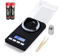 Hotloop High Precision Scales 50 x 0.001g Professional Digital Milligram Scale Pocket Scale Laboratory Letter Gold Jewelry Scale with Tweezer, Calibration Weight and Weighing Pan, Battery Included