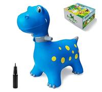 HotMax Dinosaur Bouncy Horse, Inflatable Bouncy Animals Hopper for Toddlers, Ride on Jumping Toys for Baby Girl or Boy Birthday Gift (blue)