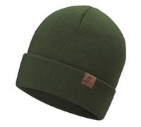 Hotme Oversize XXL Beanie Hat for Big Heads 23.6"-25.6", Large Winter Watch Cap Stocking Hat, Big Knit Cuffed Cap Ski Hats, Army Green, XXL
