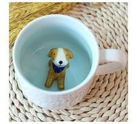 Hotmiss Cute Dog Coffe Mug with Dog Inside Cute Dog Print Stuff Mugs with Spoon 12 Oz Tea Cups Ceramic Cup Funny Coffee Mugs with Spoon Kids Mugs Birthday Gift for Women Friends Dogs Lover (Dog)