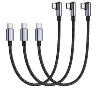 HOTNOW Short Right Angle USB C to USB C Cable 50cm 3Pack, 65W Fast Charging