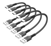 HOTNOW Short USB C Cable 15cm 5 Pieces, 0.15m USB C Charger Cable for iPhone 16 15, Samsung Galaxy S25 S24 S10 S8, Note 9 8, Power Bank and Other USB Type C Devices