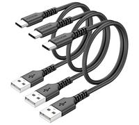 HOTNOW Short USB C Cable 50cm 3 Pieces, 0.5m USB C Charger Cable for iPhone 16 15, Galaxy S25 S24 S10 S8, Note 9 8, Power Bank and Other USB Type C Devices