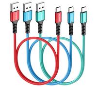 HOTNOW Short USB C Cable 50CM 3Pack, USB A to USB C 3A Fast Charging Cable
