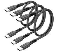 HOTNOW Short USB C to C Cable 0.5m 3 Pieces, 50cm USB C Charger Cable 65W Fast Charging for iPhone 16 15, Galaxy S25 S20 S9, Air 2020, iPad Pro, Power Bank and Other Type c Devices