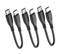 HOTNOW Short USB C to C Cable 15cm 3Pack, 0.15m USB-C 60W Fast Charging Cords for iPhone 16/15, Galaxy S25/S24/S23/S10 Ultra, Note 20/10 Ultra, Air 2020, iPad Pro, Power Bank and Other Type c Devices