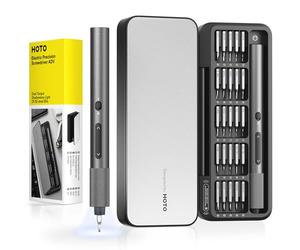 HOTO 25-in-1 ADV Mini Electric Screwdriver, Precision Screwdriver Set with LED & Dual Torque, Professional Repair Tools for Technicians, Engineers & DIY Electronics