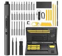 HOTO 46-in-1 Electric Precision Screwdriver Kit | Rechargeable Screwdriver Kit with S2-Steel Bits, 2-Gears Torque, LED Light, Ideal for Phone/Glasses/Watch/Laptop