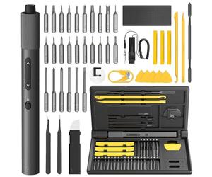 HOTO Electric Precision Screwdriver Kit, 46-in-1 Rechargeable Screwdriver Kit, Cordless Mini Power Screwdriver Kit with S2-Steel Bits, 2-Gears Torque, LED Light, Ideal for Phone/Glasses/Watch/Laptop