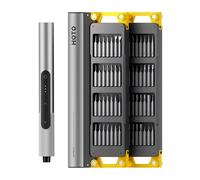 HOTO SNAPBLOQ™ S-A01 3.7V Mini Electric Screwdriver with 56 Bits & 3 Torque Settings, Precision Mini Screwdriver, 250RPM, Brighter LED Light, Repair Tool Kit for Electronics, Phone, Laptop, DIY